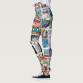 Stripfiguren Schattigee kleurrijke patroonpatronen Leggings (Links)