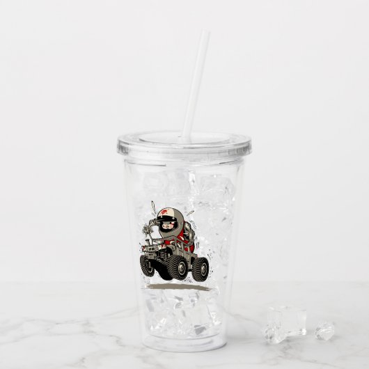 Stripfiguur buggy acryl drinkbeker (Achterkant ijs)