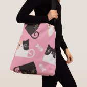 stripfiguur katten crossbody tas (Dichtbij)