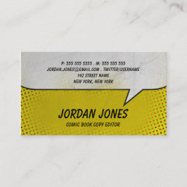  stripgele Halftone Visitekaartje