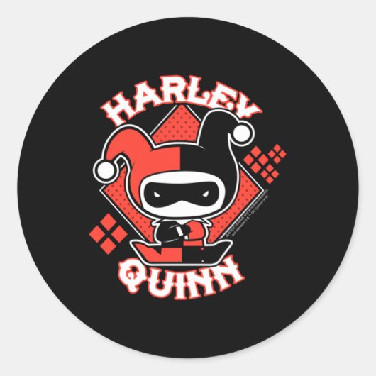 Stripheld Antiheld Chibi Prestatie Ronde Sticker (Voorkant)