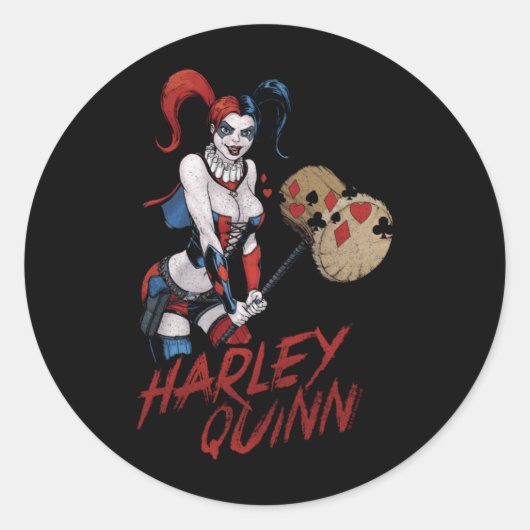 Stripheld Antiheld Grote Hamer Ronde Sticker (Voorkant)