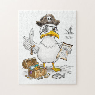 Stripheld Piraten Vogel Schatzoektocht Legpuzzel