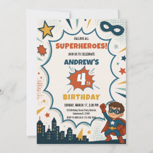 Stripheld Superhelden Jongen Pop Art Verjaardag Kaart