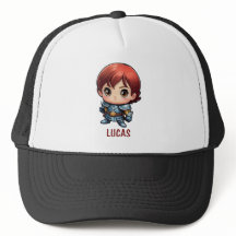 Striphelden Chibi Kid Karakter Truckerhoed