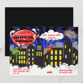 Striphelden Verjaardagsfeest Uitnodiging (Voorkant / Achterkant)