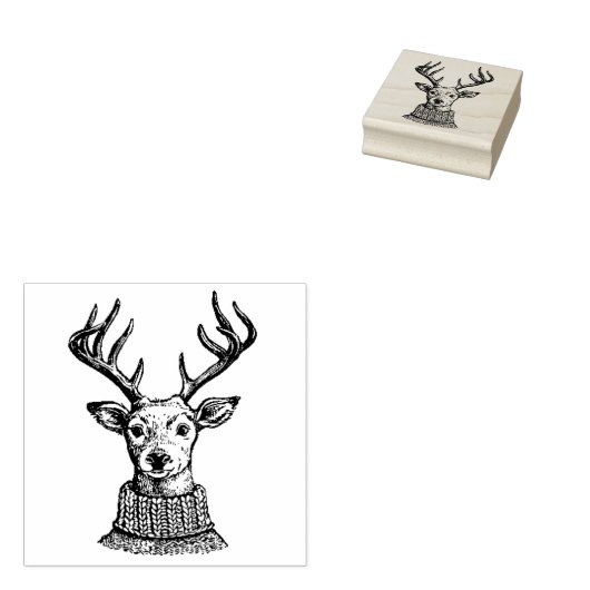 Striphert met trui rubberstempel (Gestempeld)