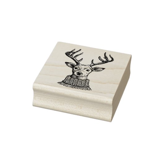 Striphert met trui rubberstempel (Stempel)