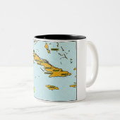 stripkaart van Cuba Tweekleurige Koffiemok (Voorkant rechts)