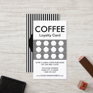 stripkaart voor koffiemolecule klantenkaartje
