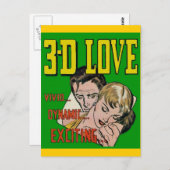  stripkunst - 3D LOVE Briefkaart (Voorkant / Achterkant)