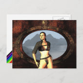 stripmeisje briefkaart (Voorkant / Achterkant)