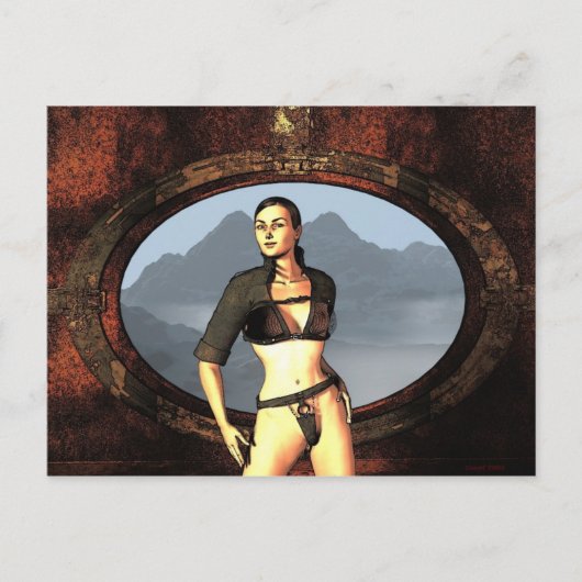 stripmeisje briefkaart (Voorkant)