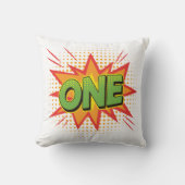 Stripontwerp Pasgeboren Baby 1e Verjaardag Vintage Kussen (Voorkant)