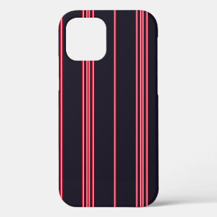 Strippatroon met blauw, wit en rode verti iPhone 12 hoesje