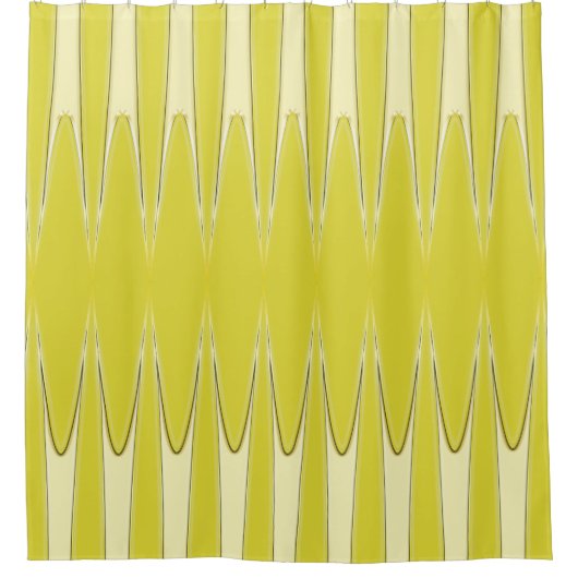 Strips Bloat - Geel Douchegordijn (Voorkant)
