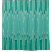 Strips Bloat - Turquoise Douchegordijn (Voorkant)