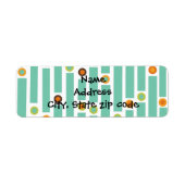 Strips en cirkels etiket (Voorkant)