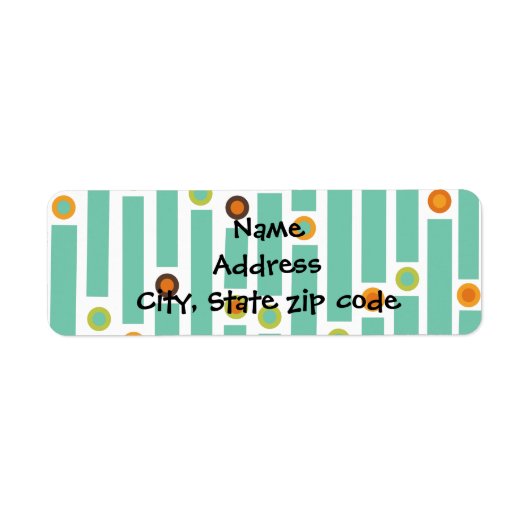 Strips en cirkels etiket (Voorkant)