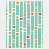 Strips en cirkels fleece deken (Voorkant)