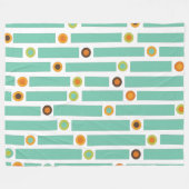 Strips en cirkels fleece deken (Voorkant (Horizontaal))