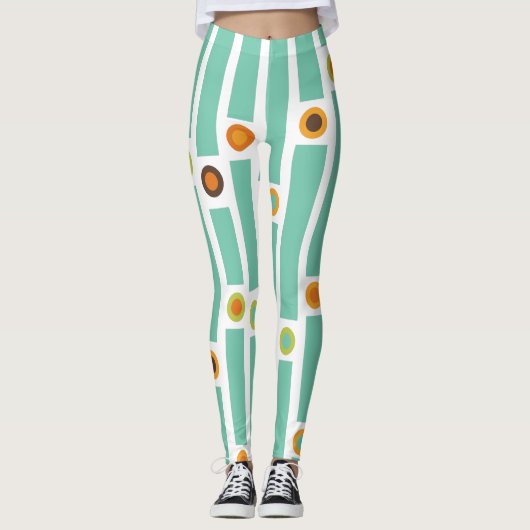 Strips en cirkels leggings (Voorkant)