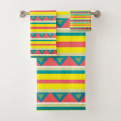 Strips en driehoeken bad handdoek (Insitu)