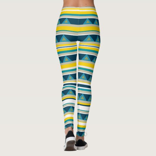 Strips en driehoeken leggings (Achterkant)