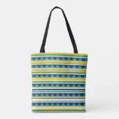 Strips en driehoeken tote bag (Achterkant)