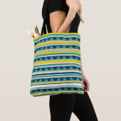 Strips en driehoeken tote bag (Dichtbij)