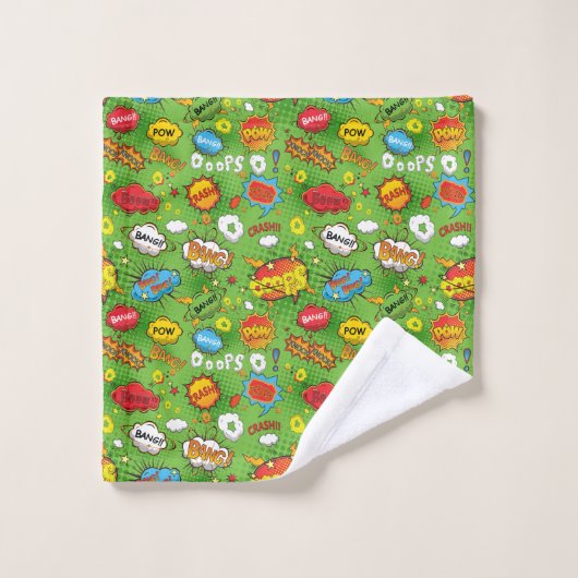 Strips Groen Handdoek (Wasdoekje)