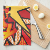 Strips KA-POW Leuk Moderne Typografie Theedoek (Quarter Fold)