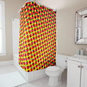  strips kleurrijk halftone backaardabstrac douchegordijn (In situ)