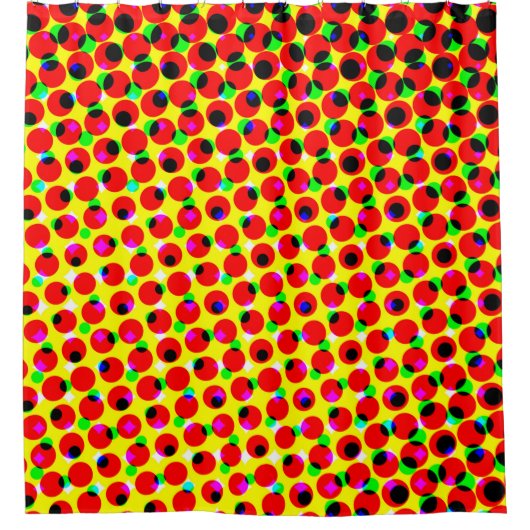  strips kleurrijk halftone backaardabstrac douchegordijn (Voorkant)