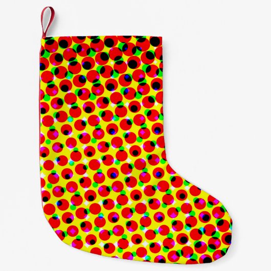 strips kleurrijk halftone backaardabstrac kleine kerstsok (Voorkant)