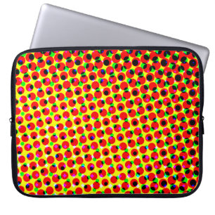  strips kleurrijk halftone backaardabstrac laptop sleeve