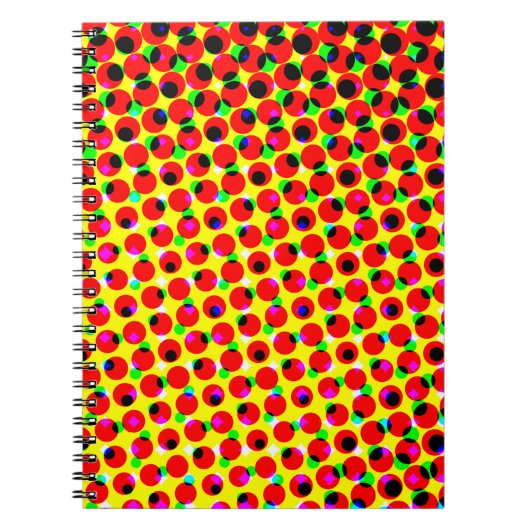 strips kleurrijk halftone backaardabstrac notitieboek (Voorkant)