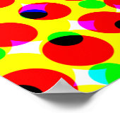 strips kleurrijk halftone backaardabstrac poster (Hoek)