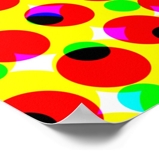 strips kleurrijk halftone backaardabstrac poster (Hoek)