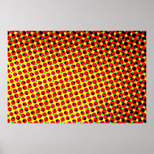 strips kleurrijk halftone backaardabstrac poster (Voorkant)