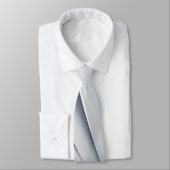 Strips Luxe Grijs Blauw Print Stropdas (Gebonden)