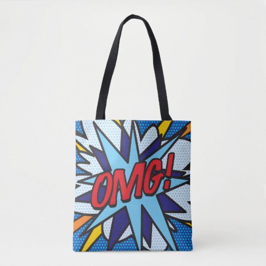 Strips Pop Art OMG! Tote Bag (Voorkant)