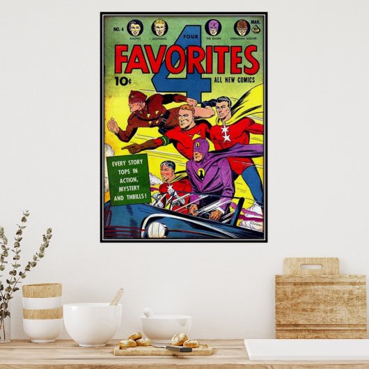  strips - poster (Keuken)