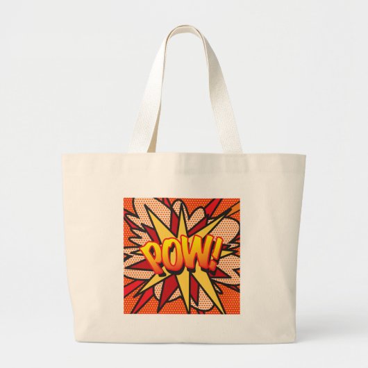Strips POW! Grote Tote Bag (Voorkant)