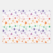 strips regenboog- en hartpatroontrildag inpakpapier vel (Voorkant 2)