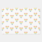 strips regenboog- en hartpatroontrildag inpakpapier vel (Voorkant)