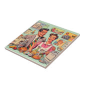 strips Retro Restaurant Tegeltje (Zijkant)