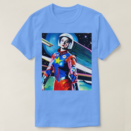 Strips Spacegirl retro esthetiek 2 T-shirt (Design voorkant)