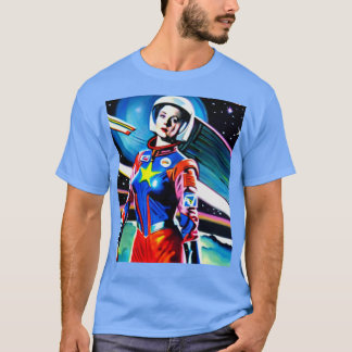 Strips Spacegirl retro esthetiek 2 T-shirt
