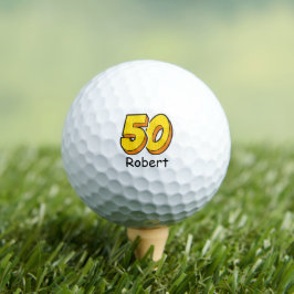 Strips Stijl 50e Verjaardag Golfer Cadeau – Grappi Golfballen